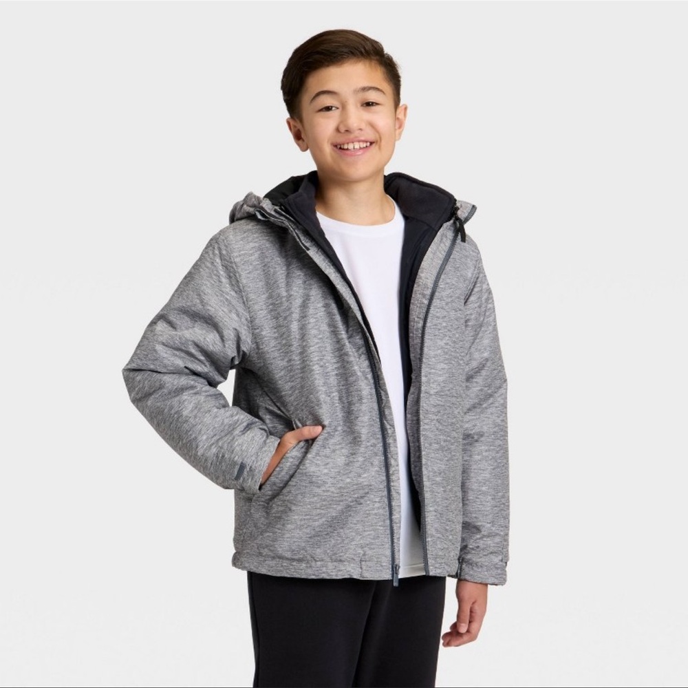 All In Motion Kids Snow Sport 3-in-1 Jacket - Gray Size Medium (8) NWT
